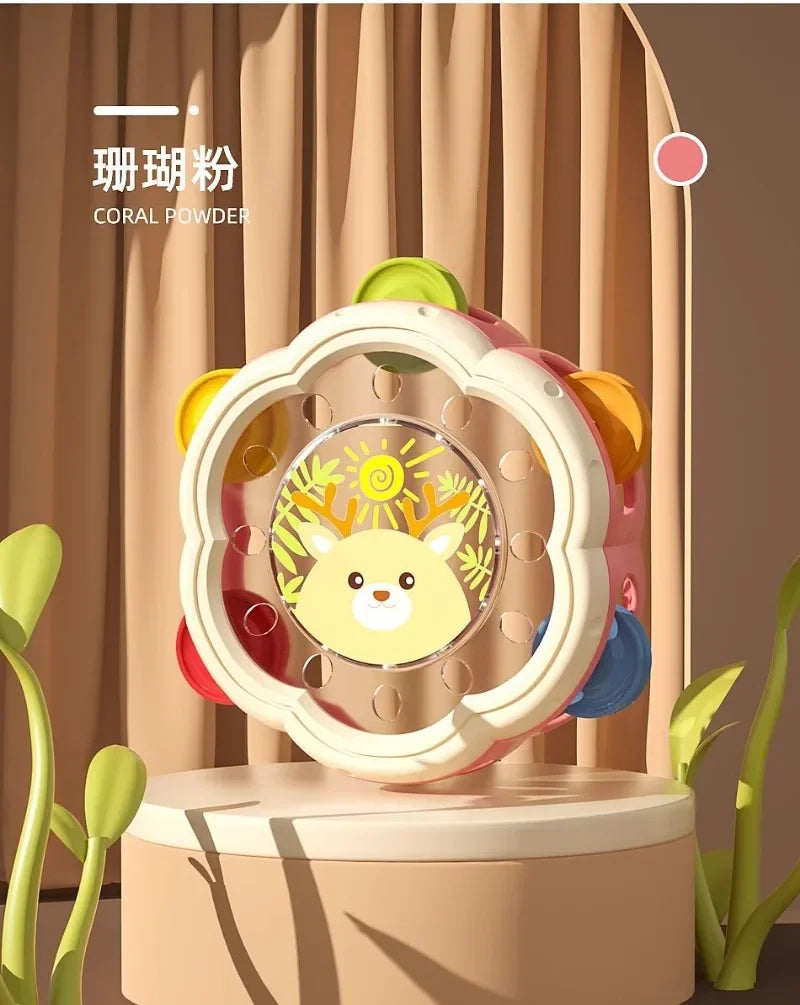 Tambor Musical para Bebés – Instrumento Montessori de Aprendizaje Temprano para Niños de 1 a 3 años, Juguete Musical Interactivo para el Desarrollo Manual, Juego Sensorial y Regalo Educativo