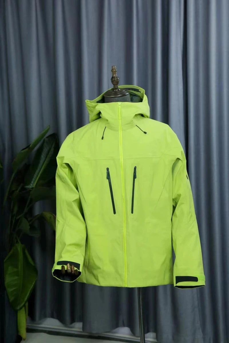 ARC SV 3-Layer Waterproof Hiking Jacket – Unisex Windproof Camping, Ski & Outdoor Shell Coat with Embroidered Bird Logo