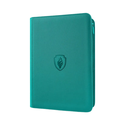 9 Pocket Zipper Trading Card Binder | 360 Card Holder Album with Premium PU Cover & Side-Loading Sleeves