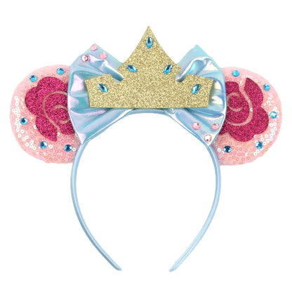 Diadema con Orejas de Rana de la Princesa Tiana – Diadema con Lazo y Corona Inspirada en Disney para Mujeres y Niñas | Accesorios para el Pelo de Festival y Niños
