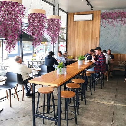 1 enredadera artificial de glicina colgante – Guirnalda de flores sintéticas resistente a los rayos UV para decoración del hogar en interiores y exteriores, bodas, fiestas y eventos