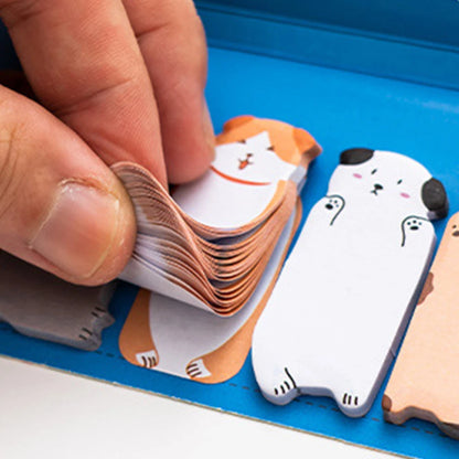 150 Hojas de Notas Adhesivas de Animales de Dibujos Animados – Bonitas Almohadillas de Notas de Capibara, Panda y Gato, Marcadores Decorativos para la Escuela, la Oficina, Diarios y Uso de Papelería