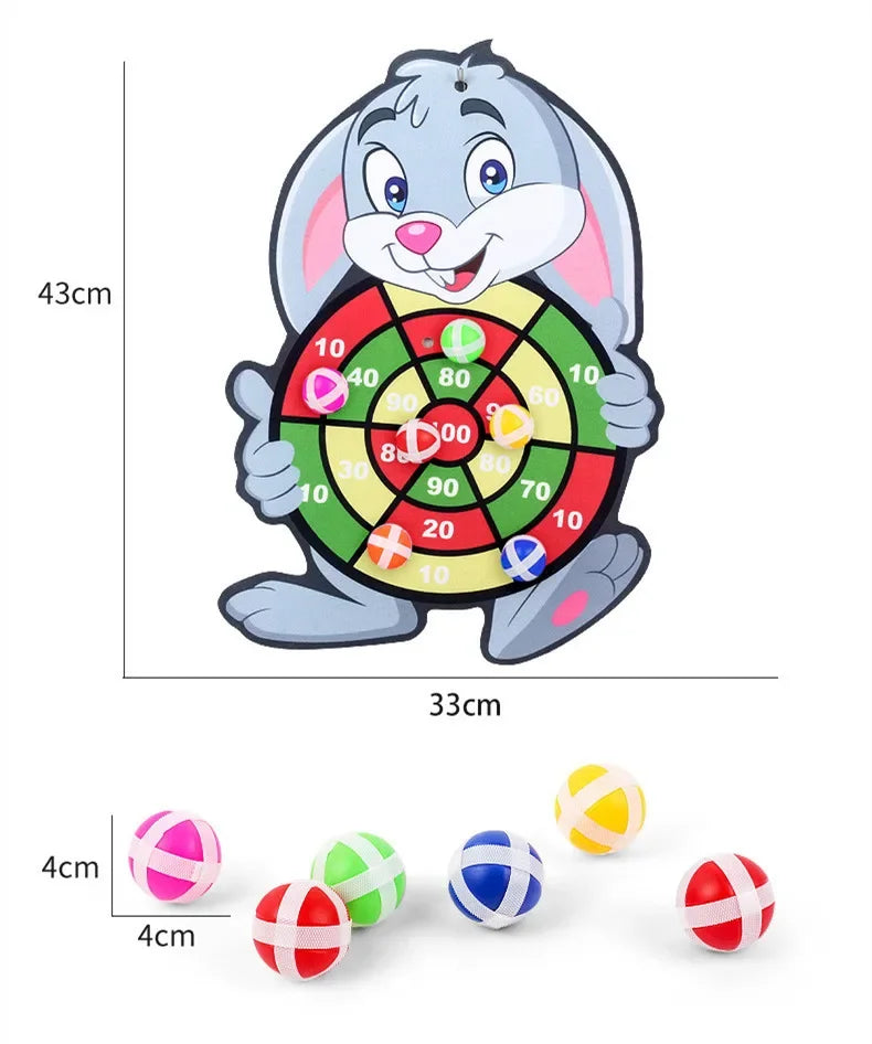 Educational Dart Board Baby Toy with Sticky Ball Darts – Indoor Montessori Sports Game for Children (Ages 3–7)