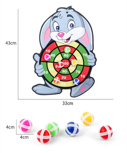 Educational Dart Board Baby Toy with Sticky Ball Darts – Indoor Montessori Sports Game for Children (Ages 3–7)