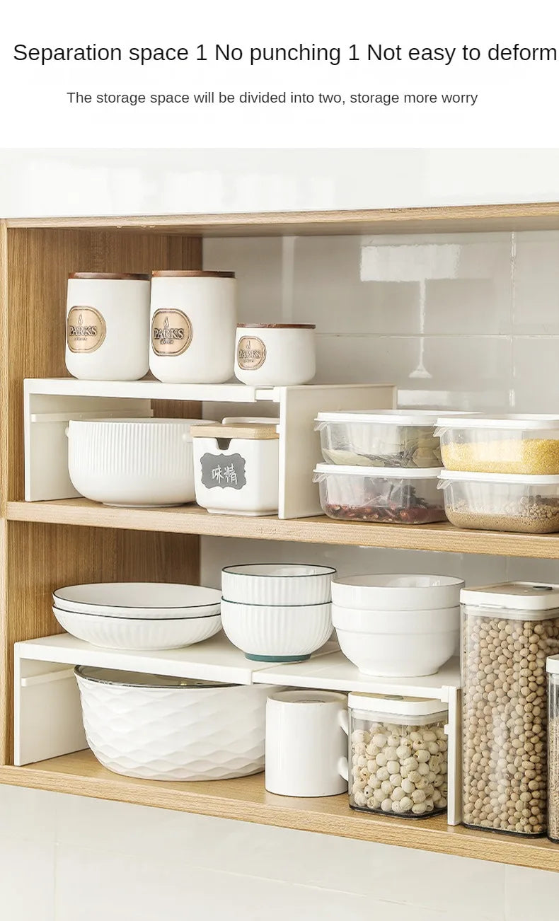Estante Organizador Expandible para Gabinete de Cocina – Estante Ajustable para Especias y Platos