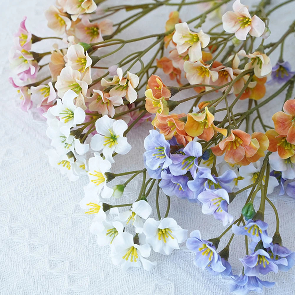 3 Forks Artificial Cornflower Bouquet – Silk Faux Flowers for Home Décor, Wedding Arrangements, Party Decoration & DIY Floral Projects