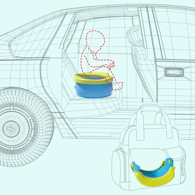 Asiento Plegable de Entrenamiento para Inodoro de Bebés – Entrenador Portátil de Inodoro para Niños y Niñas, Asiento de Viaje Fácil de Limpiar