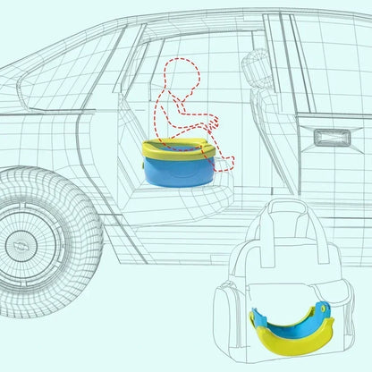 Asiento Plegable de Entrenamiento para Inodoro de Bebés – Entrenador Portátil de Inodoro para Niños y Niñas, Asiento de Viaje Fácil de Limpiar