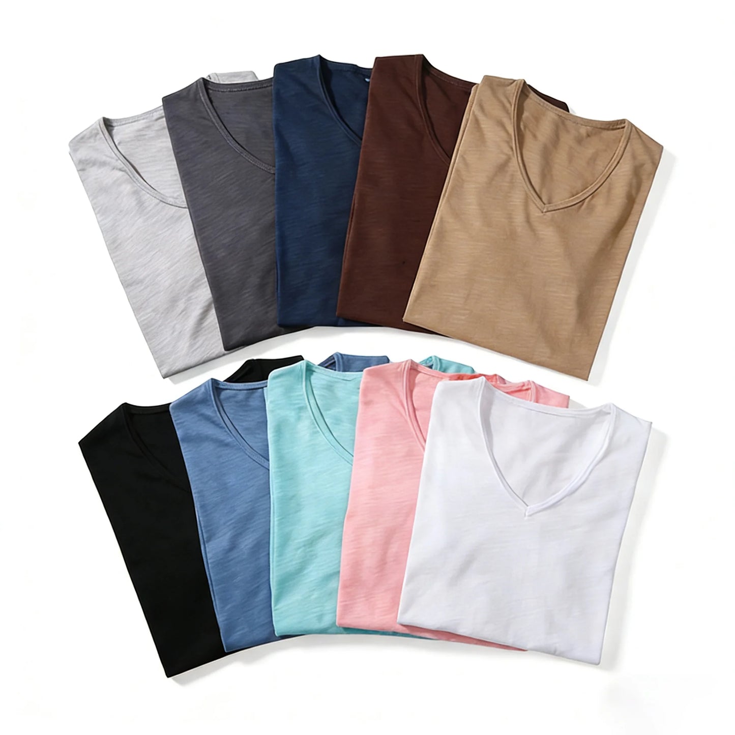 Camiseta 100% algodón para hombre – Suave, manga corta casual, transpirable, top de verano en blanco y negro para uso diario