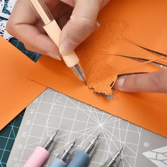 1 cúter tipo bolígrafo – Herramienta de corte de precisión para papel, álbumes de recortes, proyectos de bricolaje, materiales de arte, uso escolar y de oficina