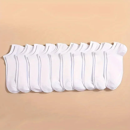 10/20/40 Pairs Unisex Cotton Ankle Socks – Soft Low Cut Everyday Socks for Men & Women