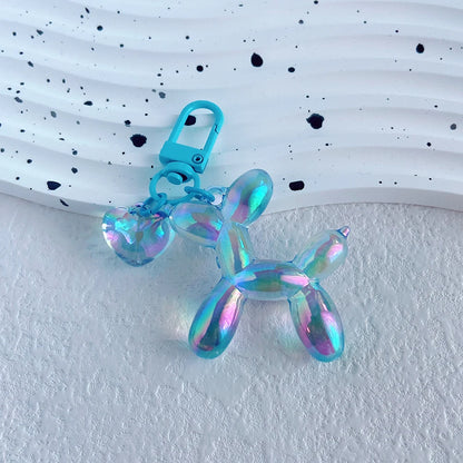 Cute Acrylic Balloon Dog Keychain – Cartoon Y2K Bag Pendant for Women & Couples, Car Key Chain, Jewelry Gift & Decorative Accessory