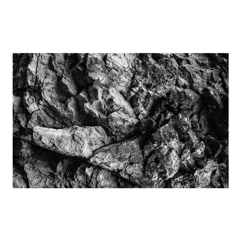 3D Black Stone Aquarium Background Poster – HD Rock-Effect Self-Adhesive Fish Tank Wallpaper for Realistic Aquascape & Underwater Decor