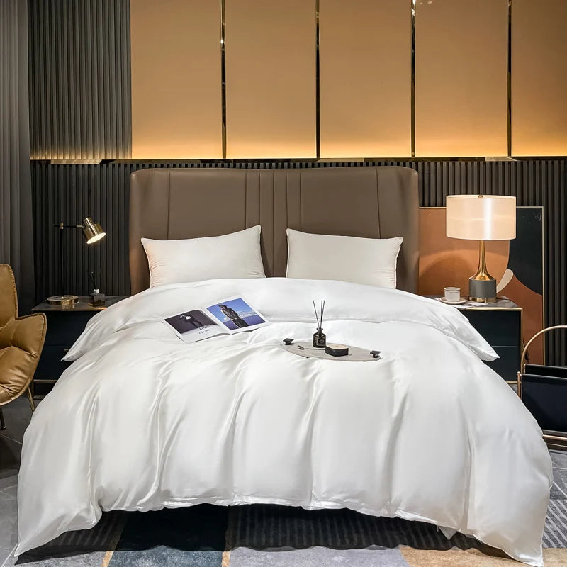 Natural Mulberry Silk Duvet Cover – Soft Luxury Comforter Cover for Single, Double, Queen & King Beds