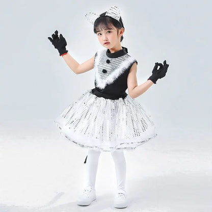 Cute Cat Cosplay Costume for Kids – Cat Girl & Cat Boy Animal Outfit for Children, Halloween Dance, Party & Dress-Up