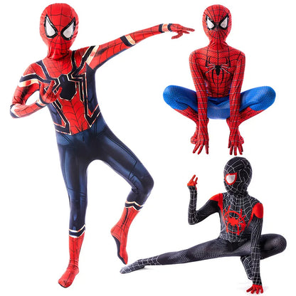Kids Miles Morales Superhero Costume – Anime-Inspired Zentai Bodysuit Cosplay Outfit for Halloween, Parties & Dress-Up