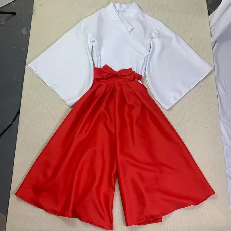 Iori Utahime Cosplay Costume – Kimono Style Dress Set with Top & Headwear (Women’s Halloween/Comic Con Outfit)