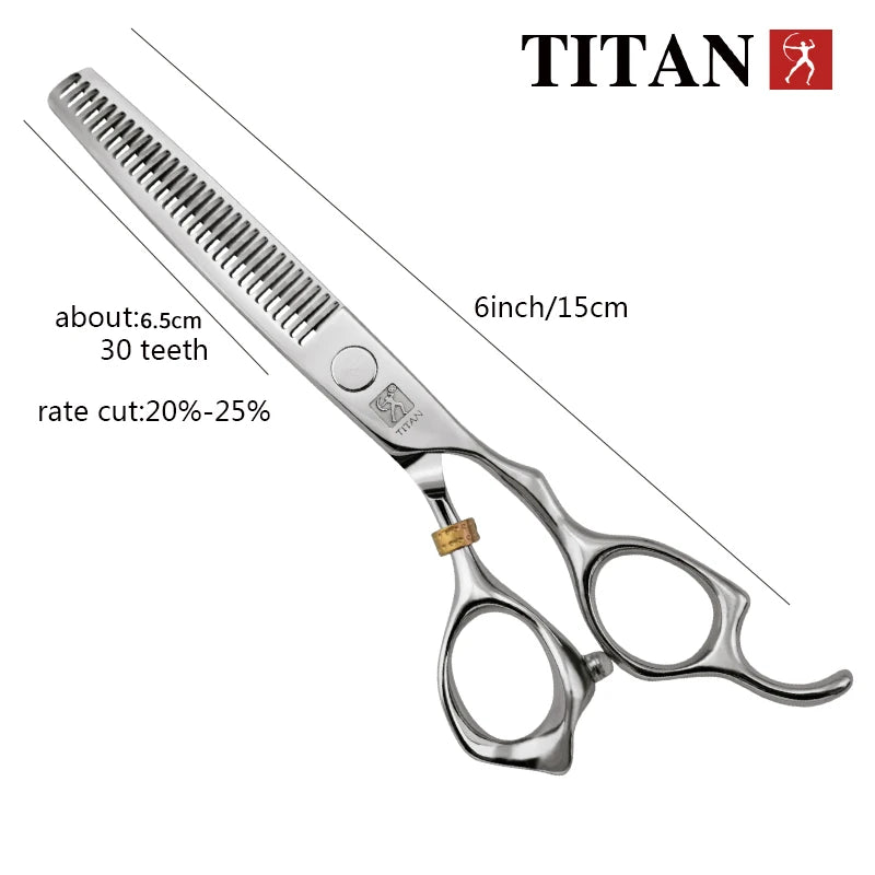 TITAN Professional Barber Scissors – Japan 440C Steel Hair Cutting & Thinning Shears | 5.0/5.5/6.0/6.5 Inch Hairdressing Tools