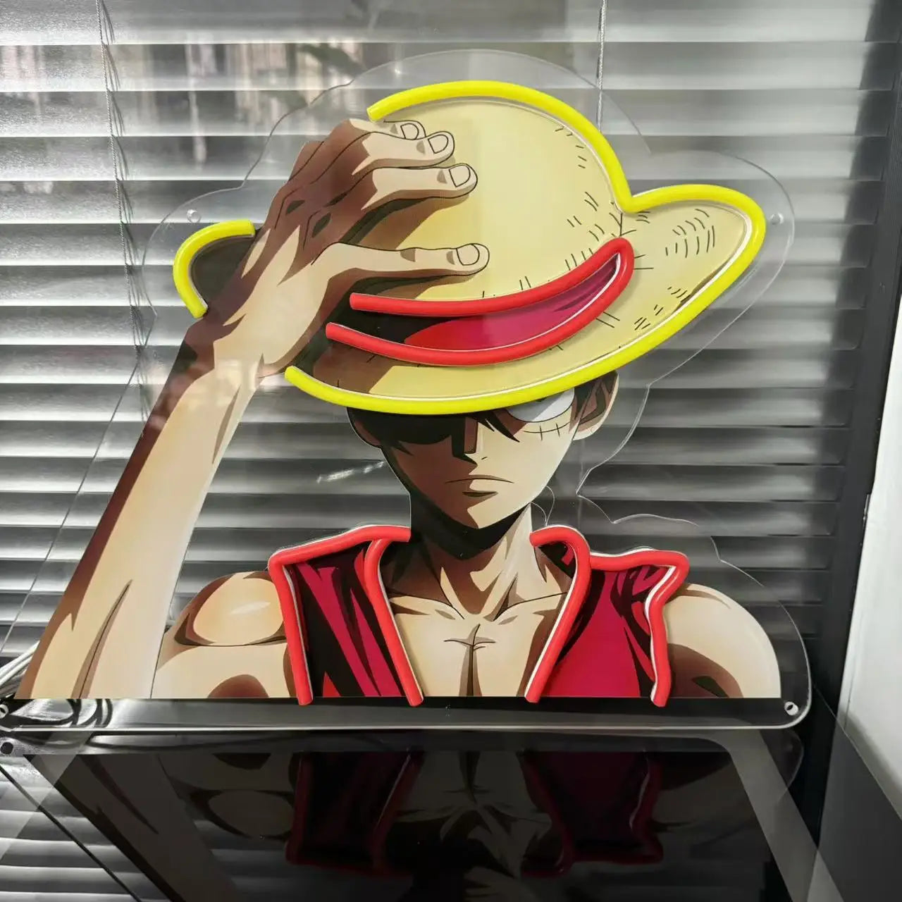 One Piece Luffy Neon Sign – USB Powered Anime LED Wall Light for Game Room, Bedroom & Man Cave Decor