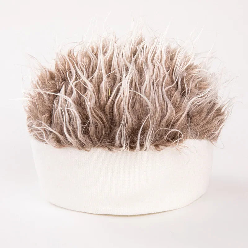 Fashionable Hip-hop Style Decorative Cosplay Wig Knitted Cap – Personalized Party Wig Cap for Hip-hop Outfit & Costume Wear