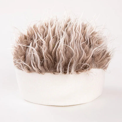 Fashionable Hip-hop Style Decorative Cosplay Wig Knitted Cap – Personalized Party Wig Cap for Hip-hop Outfit & Costume Wear
