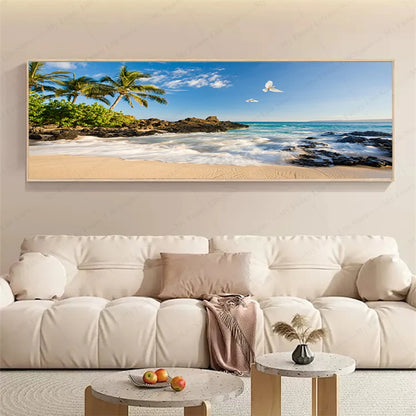 3D Landscape Canvas Wall Art – Mountain Lake Forest Scenery Painting Poster for Living Room, Bedroom & Home Decor