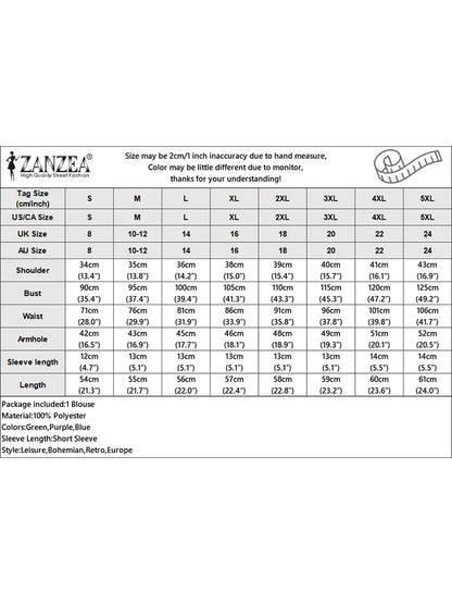 ZANZEA Women's Chiffon Blouse – Elegant Sheer Ruffle V-Neck Short Sleeve Solid Color Top for Summer