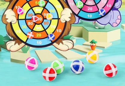 Educational Dart Board Baby Toy with Sticky Ball Darts – Indoor Montessori Sports Game for Children (Ages 3–7)