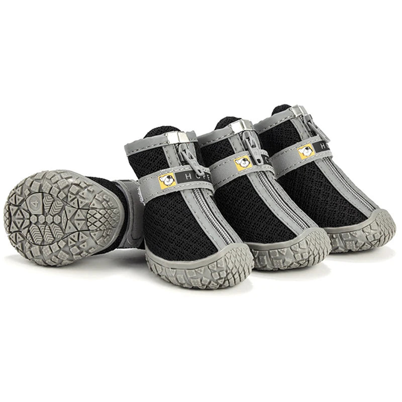 Bottes pour chien à semelles antidérapantes – Chaussures de protection des pattes chaudes et respirantes pour la marche et la randonnée en extérieur