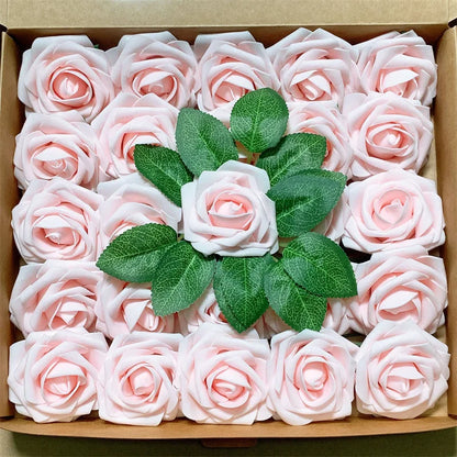 Rosas artificiales de espuma, de 10 a 100 unidades – Rosas sintéticas realistas para ramos de boda, centros de mesa, decoraciones para fiestas, regalos para el Día de la Madre y San Valentín, arreglos florales de bricolaje