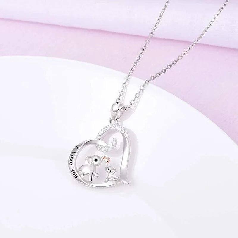 Mother & Baby Elephant Necklace for Women – Exquisite Animal Pendant Clavicle Chain, DIY Jewelry & Mother’s Day Gift