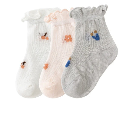 3 paires de chaussettes nouveau-né douces et respirantes en coton fin pour bébés