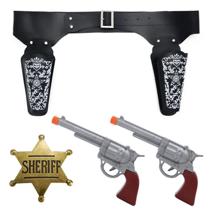 Medieval Cowboy Cosplay Outfit Set – Hat, Gun Belt, Holster & Accessories Roleplay Costume Kit