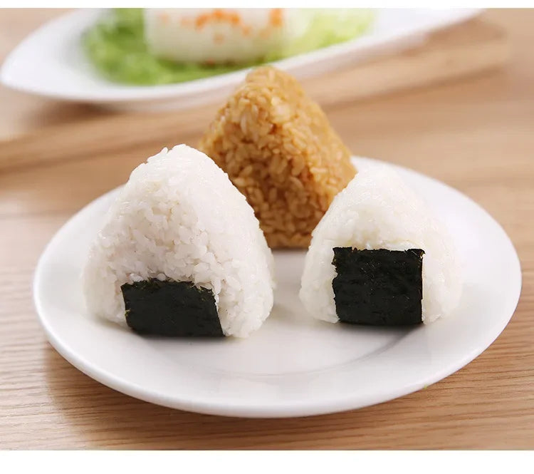 Onigiri Sushi Rice Ball Mold Kit – DIY Japanese Rice Press for Bento Lunches, Reusable Kitchen Tool (1–2 PCS)