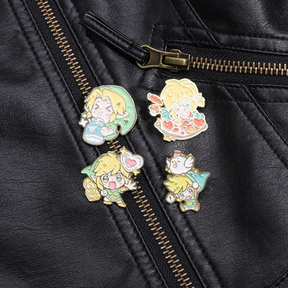 Anime Game Enamel Pins – Metal Lapel Brooch Set for Backpack, Costume & Cosplay Accessories Gift