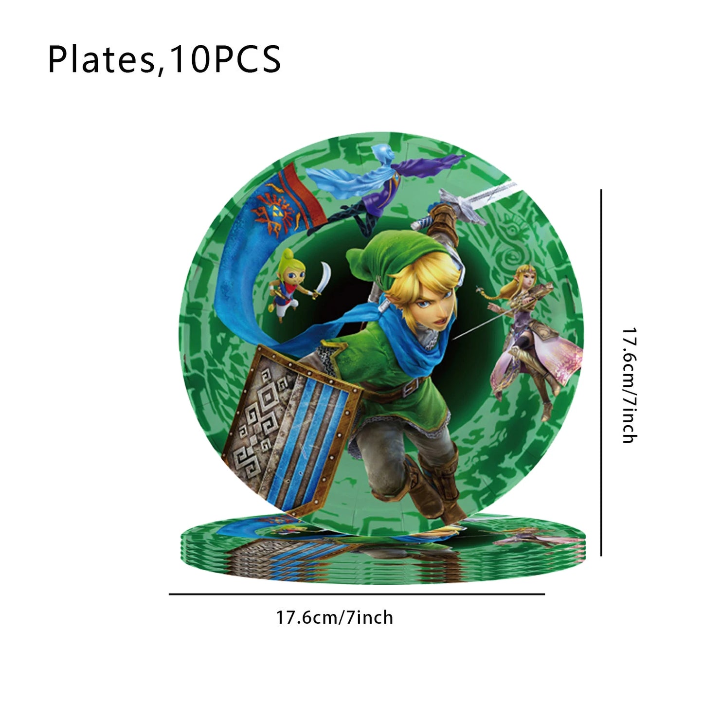 The Legend of Zelda Birthday Party Decorations Disposable Tableware Set – Cups, Plates & Napkins for Kids Birthday Party Supplies & Baby Shower Toys
