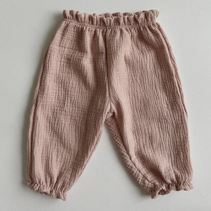 Pantalones de Bebé de Algodón Orgánico – Pantalones Suaves de Muselina Estampados para Recién Nacidos y Niños Pequeños, Parte de Abajo Informal y Adorable para Usar en Primavera, Verano, Otoño e Invierno