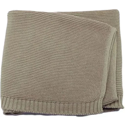 Personalized Baby Knitted Blanket – Custom Name Cotton Newborn Wrap for Winter Warmth & Comfort