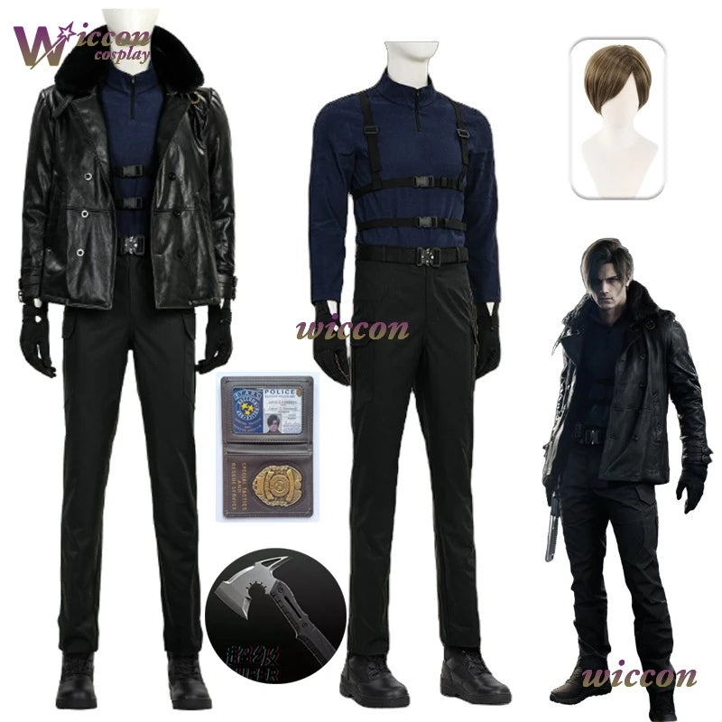 2026 Unisex Cosplay Costume Set – Coat, Elastic Pants, Belt & Gloves Adult Outfit for Convention, Gift & Roleplay