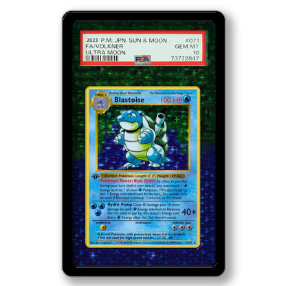 Pokémon Extended Art Card Display Case – Charizard & Venusaur PSA Acrylic Display Stand for Trading Card Collections