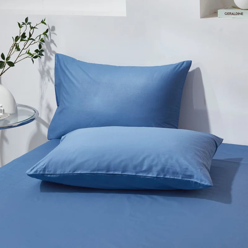 Funda de almohada de algodón premium – Funda de almohada de algodón peinado suave y transpirable para un sueño cómodo