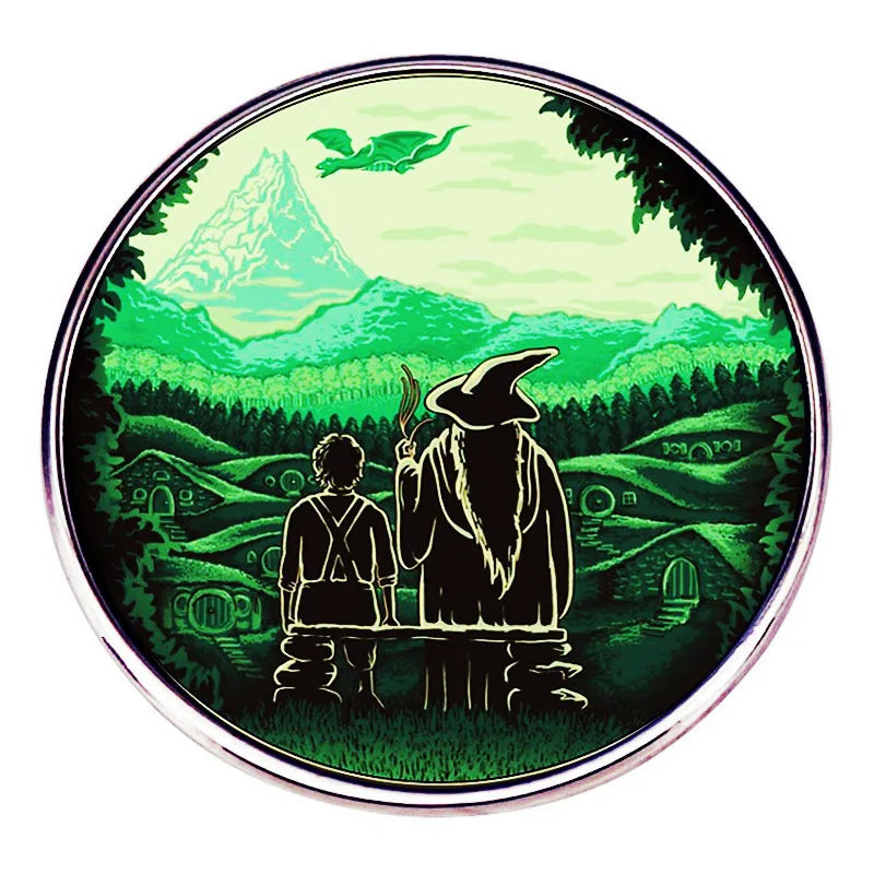 Durin's Doors Enamel Pin Brooch – Fantasy Lord Ring Inspired Lapel Badge for Women & Men | Collectible Fashion Jewelry Gift