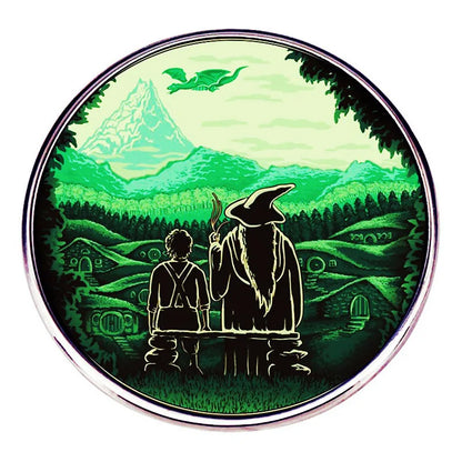 Durin's Doors Enamel Pin Brooch – Fantasy Lord Ring Inspired Lapel Badge for Women & Men | Collectible Fashion Jewelry Gift