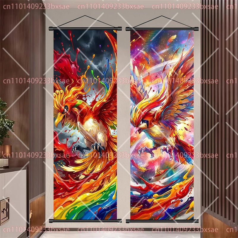 Póster HD de desplazamiento de pared de anime de Pokémon – Dragonite, Gengar, Pikachu, Charizard y legendarios