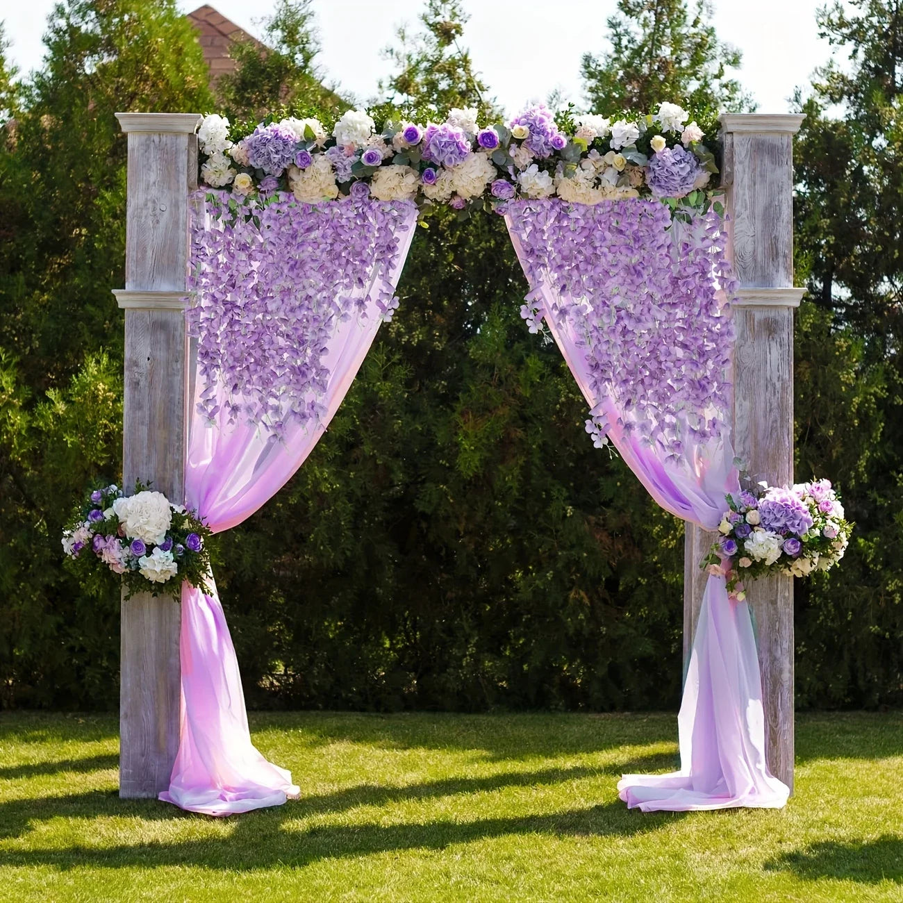 12PCS Artificial Wisteria Vine Flowers – Silk Hanging Trailing Garland for Wedding, Party & Home Decor | DIY Floral Decoration