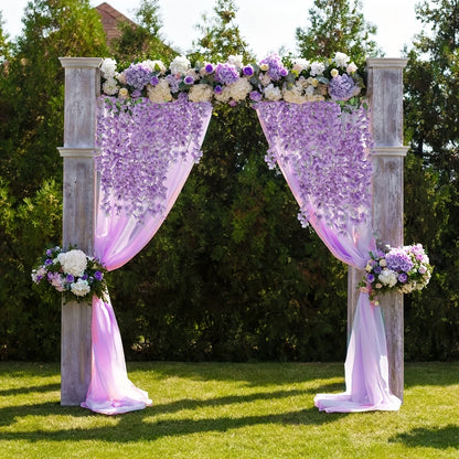 12PCS Artificial Wisteria Vine Flowers – Silk Hanging Trailing Garland for Wedding, Party & Home Decor | DIY Floral Decoration