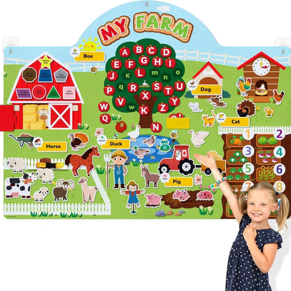 Montessori Solar System Felt Busy Board – Interactive Early Learning Storytelling Toy for Toddlers, Travel & Gifts
