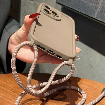 Funda Cruzada para Teléfono con Cordón Ajustable – Cubierta Protectora Suave para iPhone 17, 16, 16E, 15, 14, 13, 12, 11, X, XS, 8 Plus y SE 2022, Funda para Teléfono de Hombro con Manos Libres
