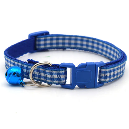 Cute Avocado Cat Collar – Adjustable Plaid Pet Collar with Bell & Candy Avocado Pendant, Cartoon Necklace for Cats & Small Dogs