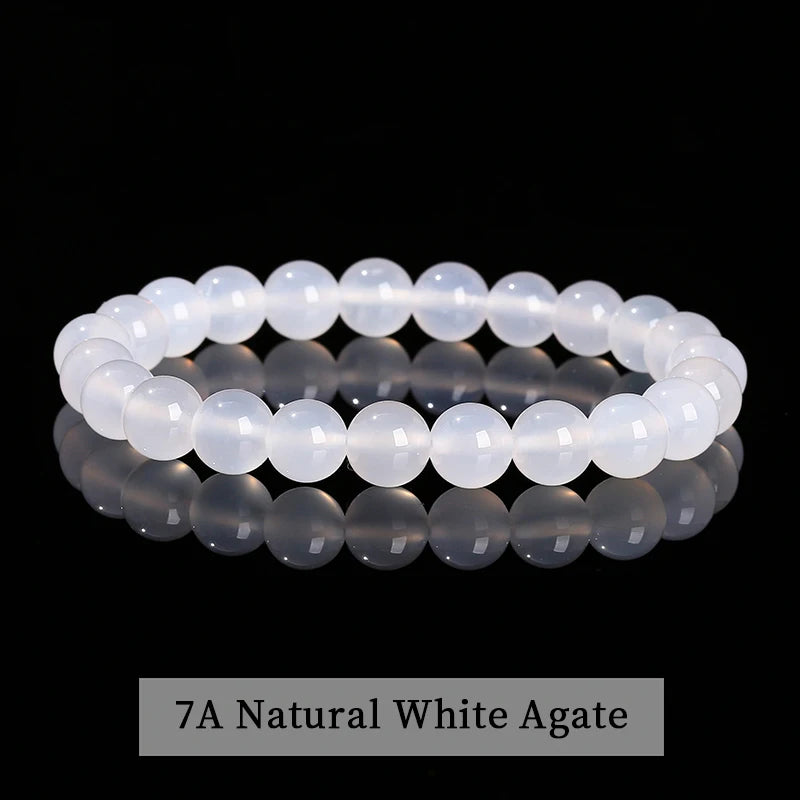 Pulsera de Cuentas de Piedra Natural – Pulsera de Gemas de Amatista, Ojo de Tigre, Cuarzo Cristal y Ágata para Mujeres y Hombres, Regalo de Joyería de Energía Reiki